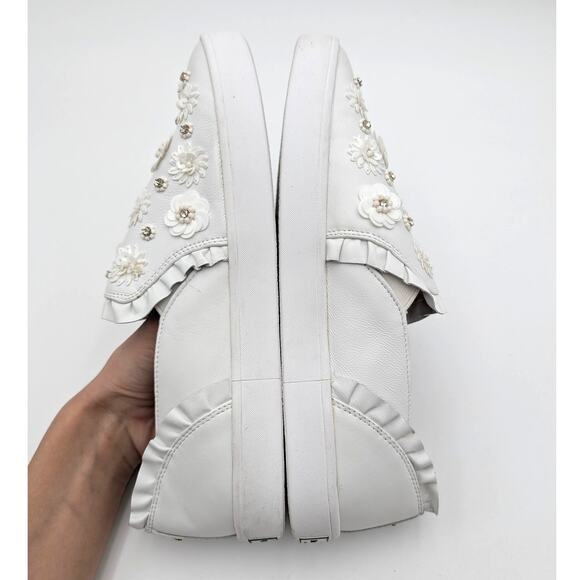 Kate Spade New York Louise Sneaker Shoes Women's White Floral Size US8.5M EU38.5 - Picture 5 of 13